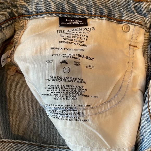 Blank NYC distressed denim short - Picture 3 of 4